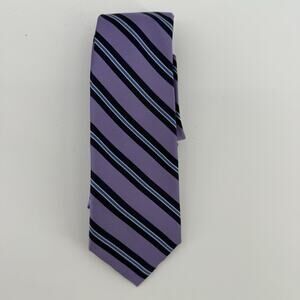 Joseph‎ A. Bank Travelers Collection Woven Purple and Blue Striped Tie Wedding